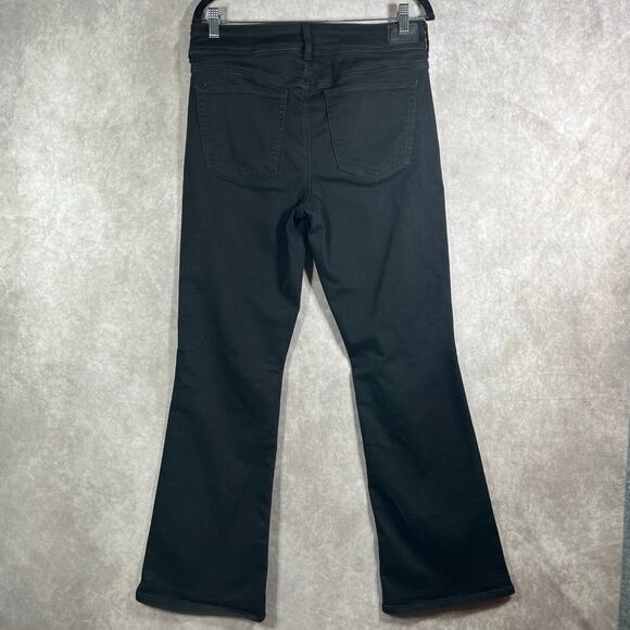 American Eagle Kick Boot Jeans Womens 12 Black Denim Stretch Mid Rise Everyday - Picture 6 of 14